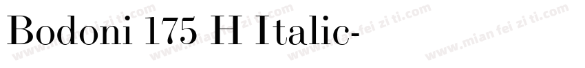 Bodoni 175 H Italic字体转换